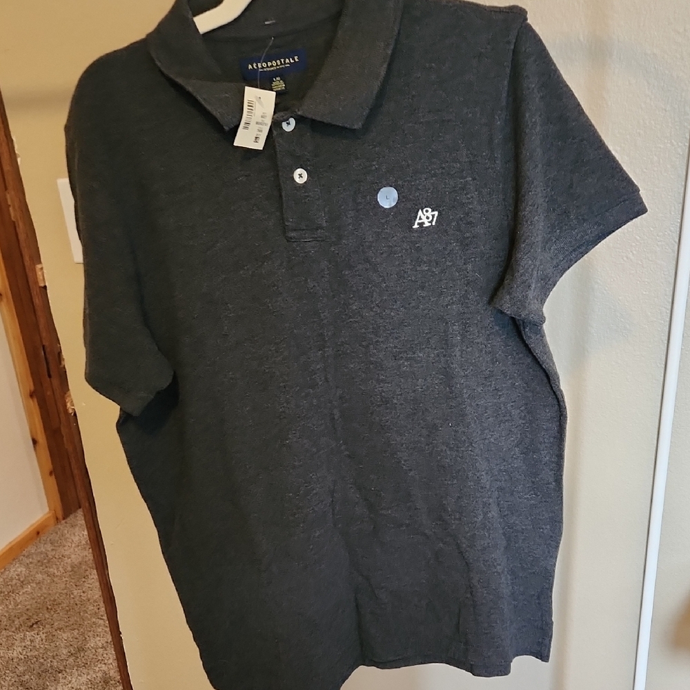 Aeropostale Charcoal Polo Shirt